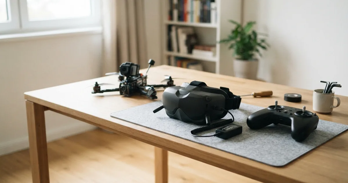 DJI Goggles im direkten Vergleich auf dem Tisch