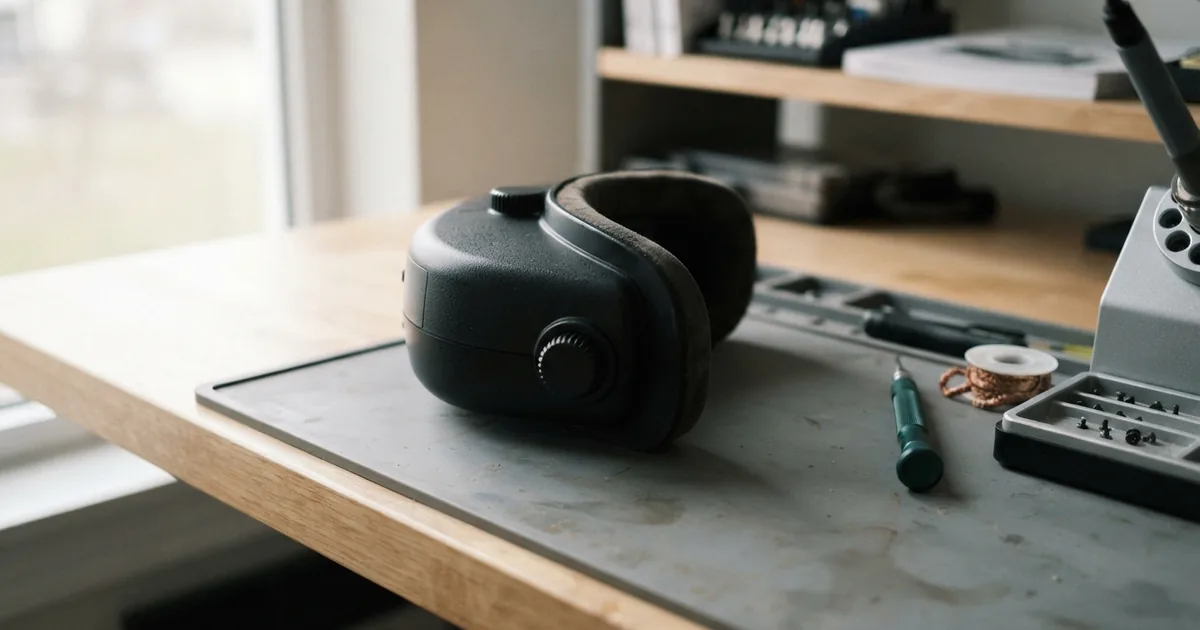 Vergleich zweier moderner FPV Videobrillen auf einem Holztisch