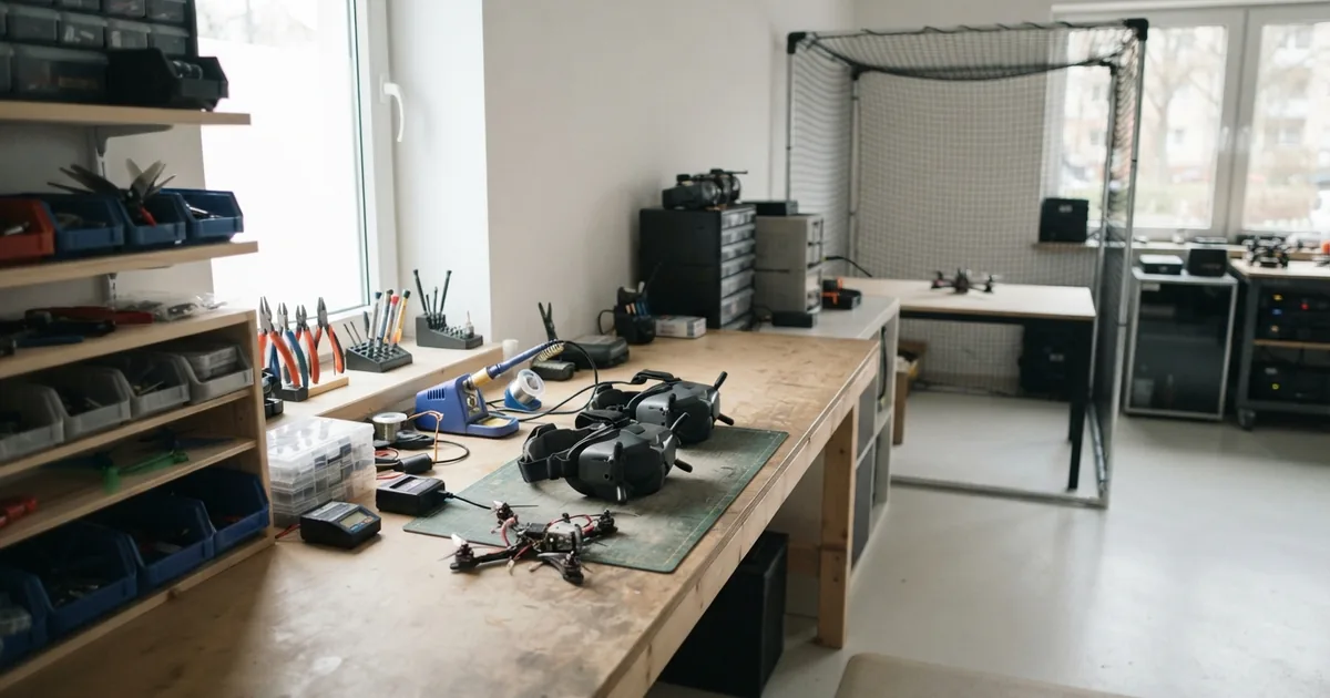 FPV Brille mit Sehstärke und passenden Korrekturlinsen im Einsatz